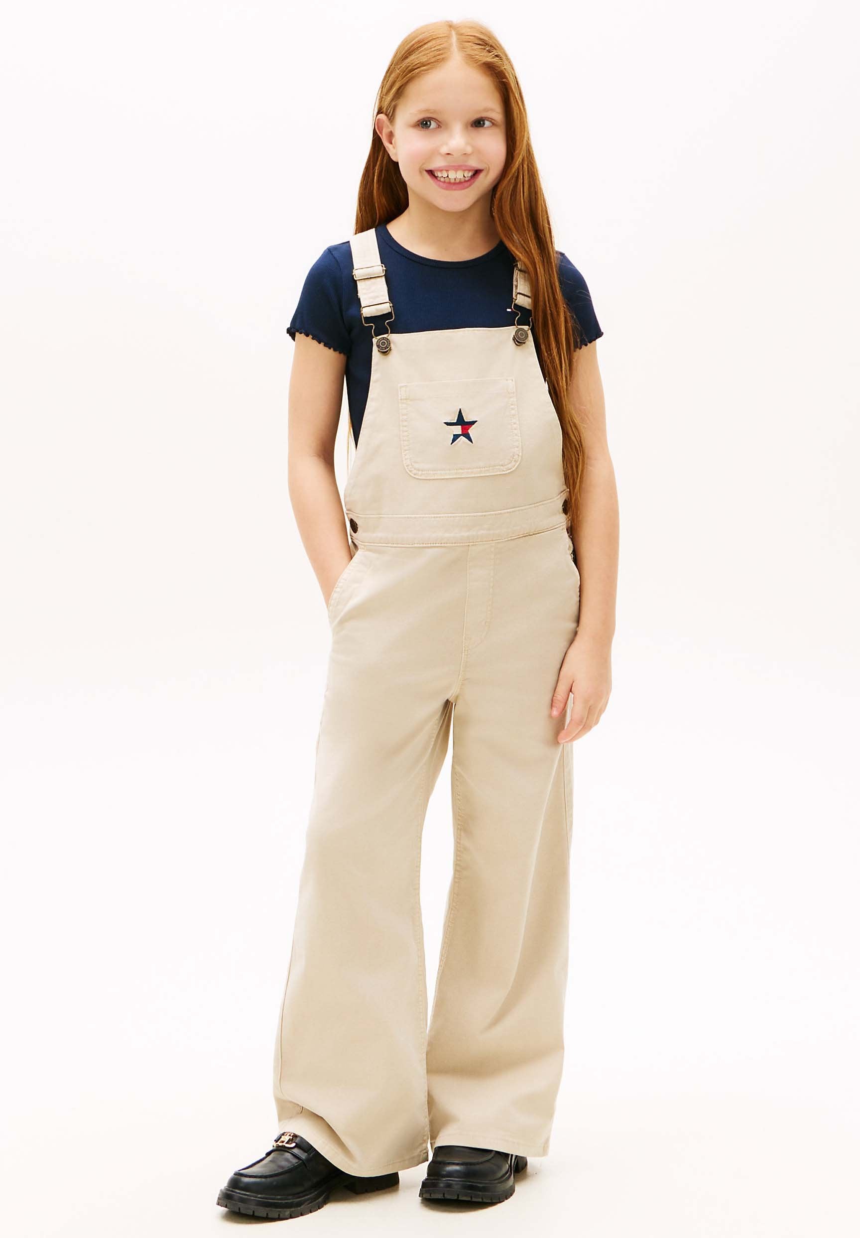 STAR LOGO WIDE LEG TWILL DUNGAREES Media 2