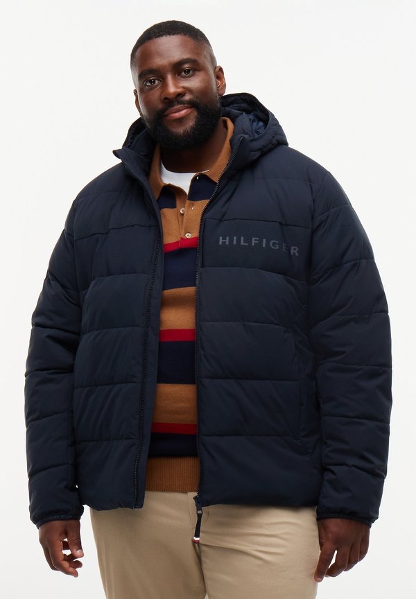 Tommy Hilfiger BT-DETACH HOODED BRANDED PUFFER - Winter jacket - navy blue