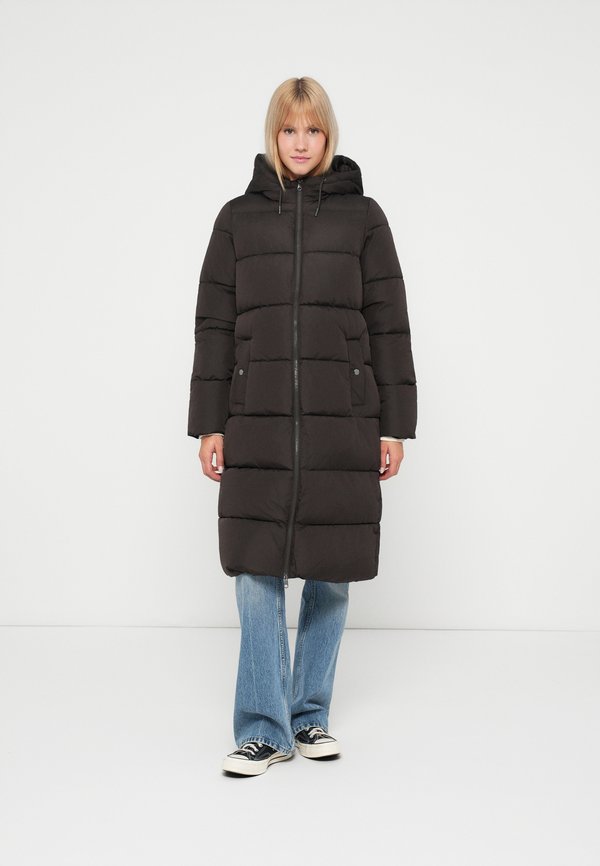 Vero Moda VMMICHELLE HOOD - Winter coat - chocolate torte