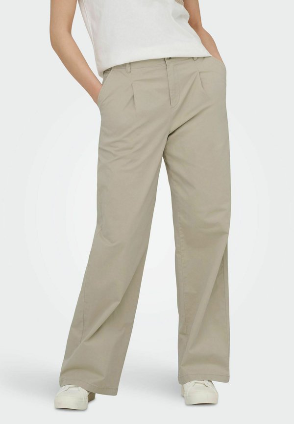 ONLY Chino ONLBIANA Wide Leg Fit - Trousers - humus