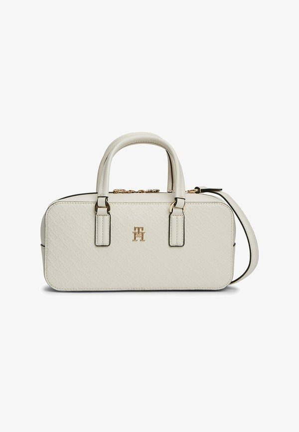 Tommy Hilfiger MONOGRAM  - Handbag - soft cream