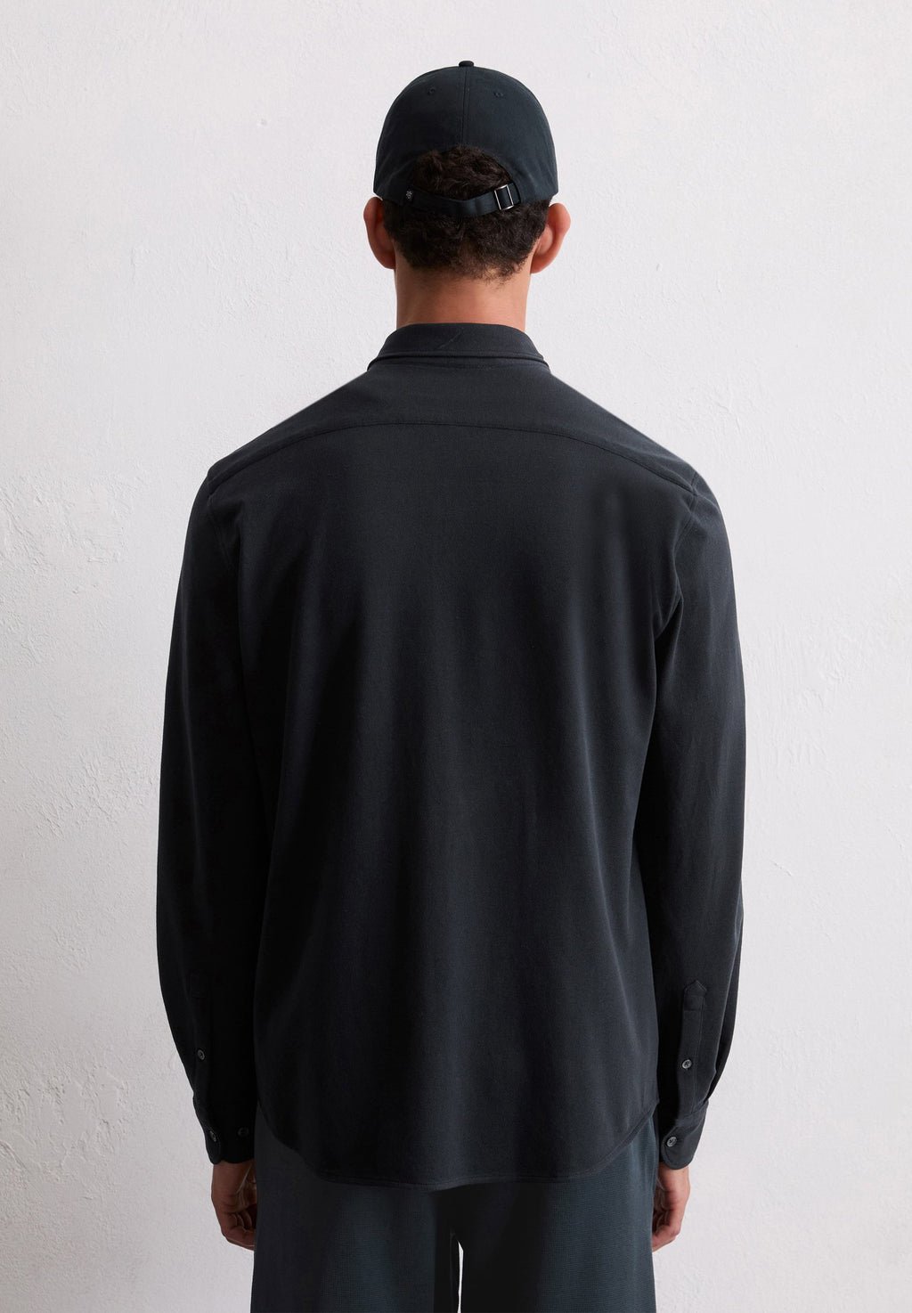 Marc O'Polo SPREAD COLLAR LONG SLEEVE ROUND HEM