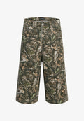 Jack & Jones gy fit - Denim shorts - dark green denim