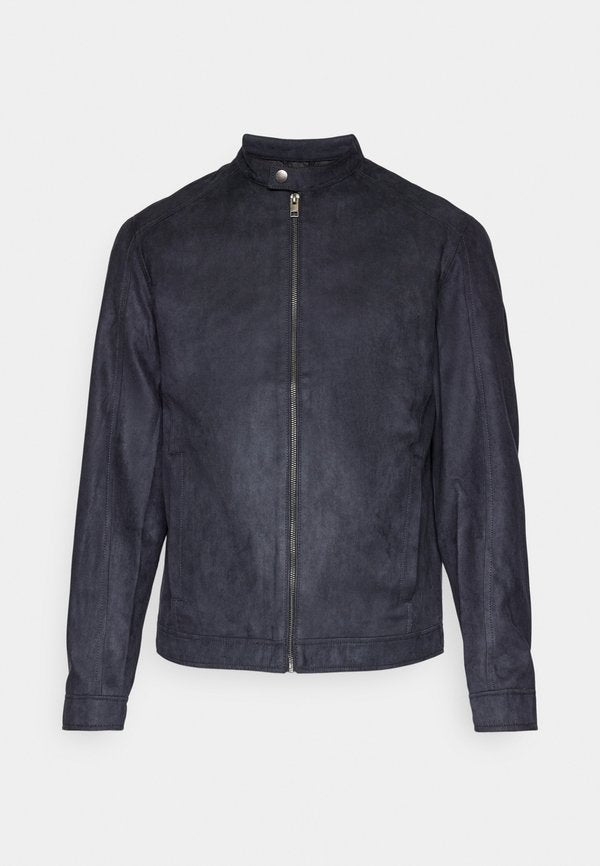 Jack & Jones Synthetic suede Synthetic suede - Faux leather jacket - jet black