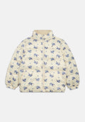 FLORAL PRINT REVERSIBLE RELAXED PUFFER JACKET Media 1