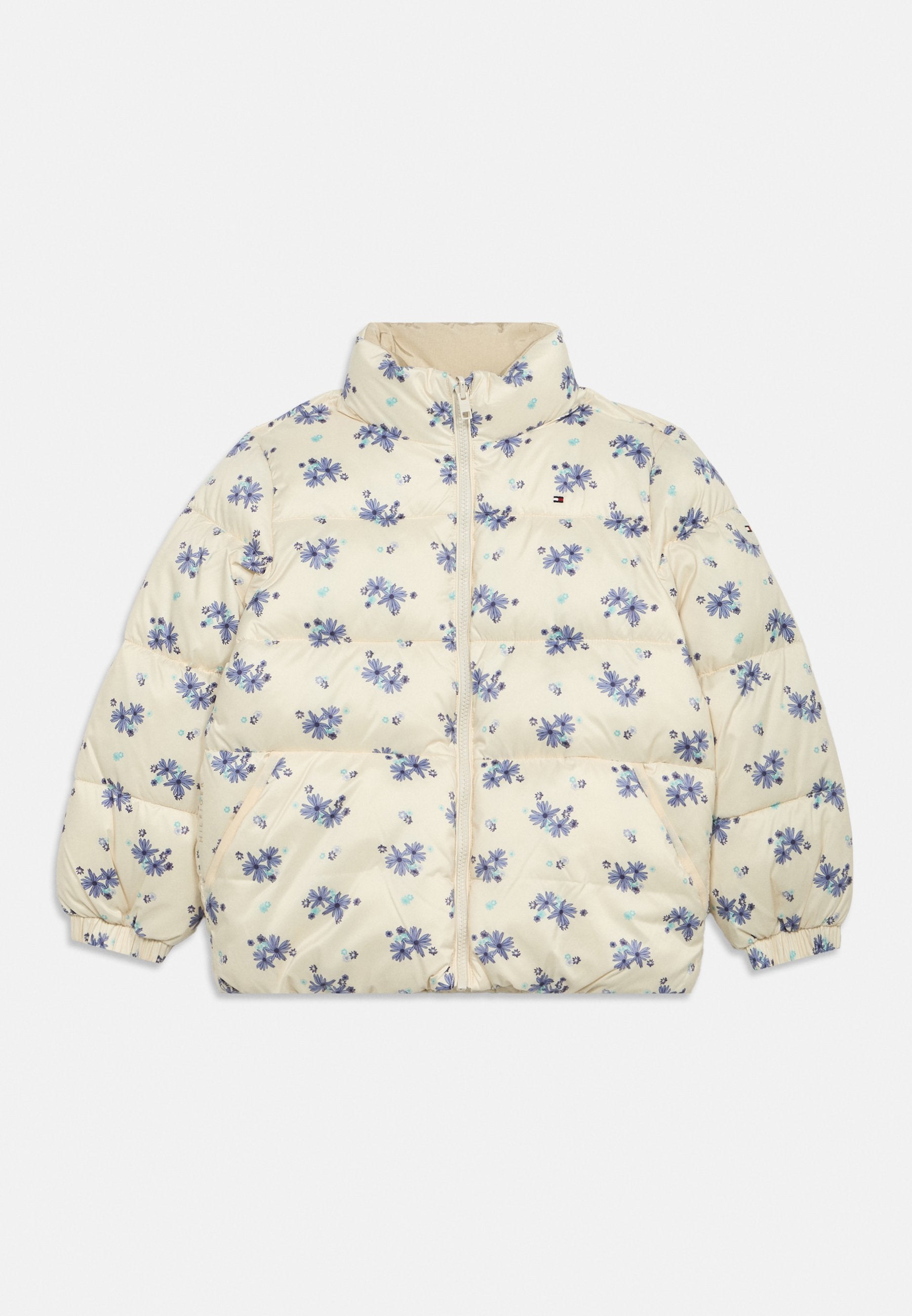 FLORAL PRINT REVERSIBLE RELAXED PUFFER JACKET Media 1