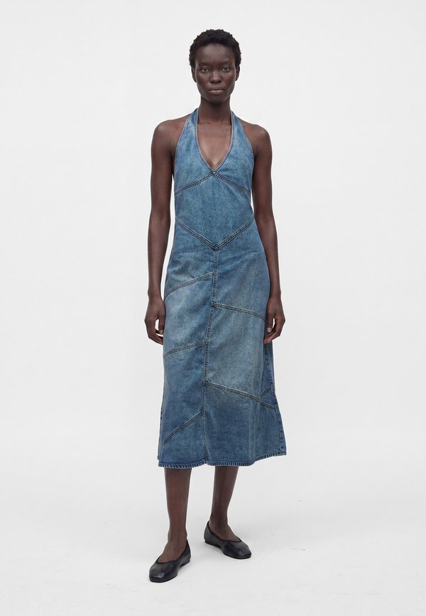 EB Denim DELPHI PIECED HALTER DRESS