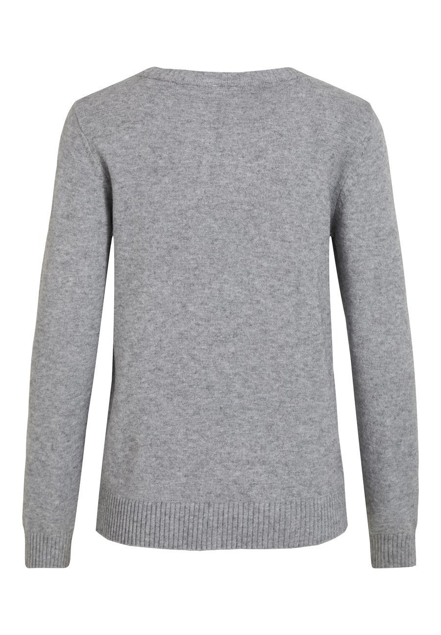 VILA VIRIL O-NECK L/S KNIT TOP - NOOS