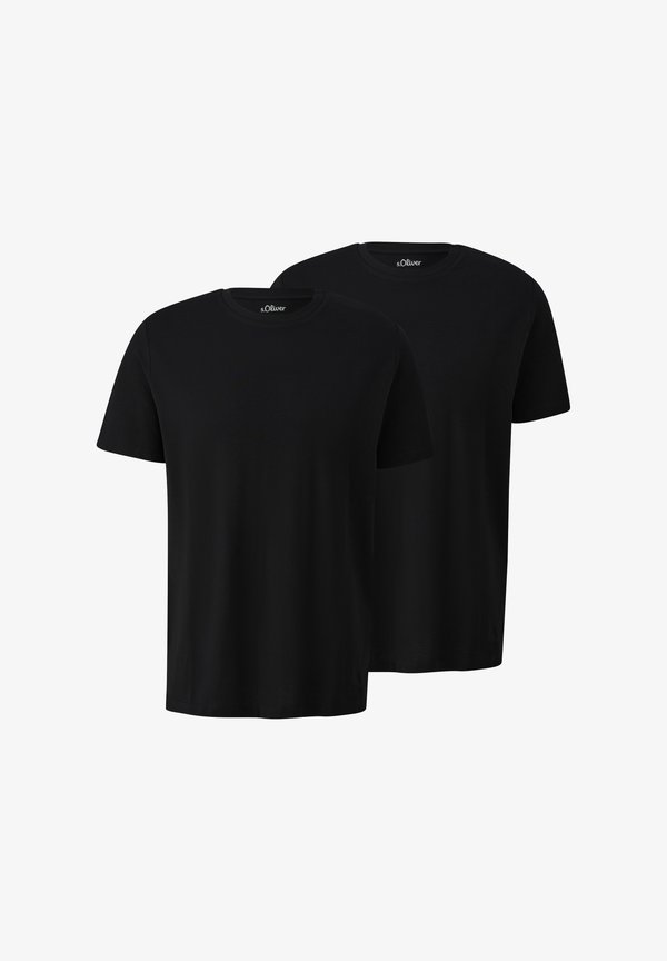s.Oliver 2 PACK - Basic T-shirt - schwarz