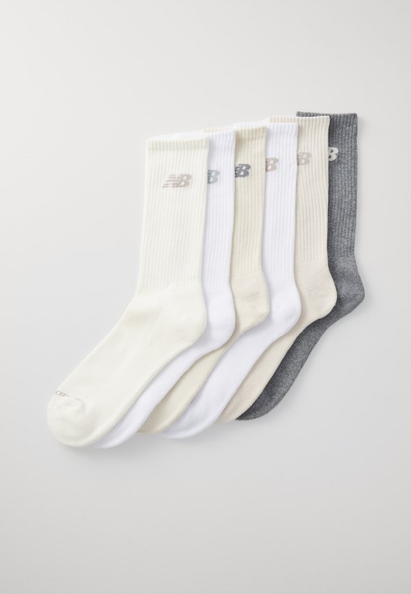 New Balance SEASONAL CREW UNISEX 6 PACK - Socks - beige/white