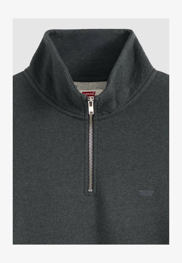 Levi's® ORIGINAL HM QUARTER ZIP WINETASTING HTR - Sweatshirt - winetasting htr - blacks -