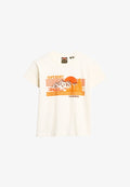 Superdry & Co Print T-shirt - riff white