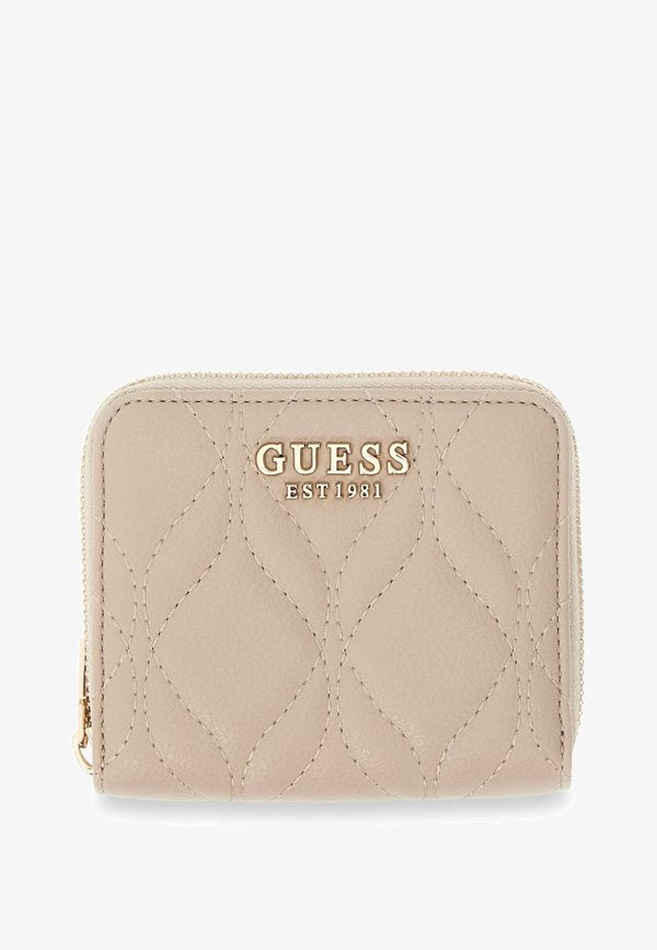 Guess MAXINE SLG SMALL ZIP AROUND - Wallet - beige