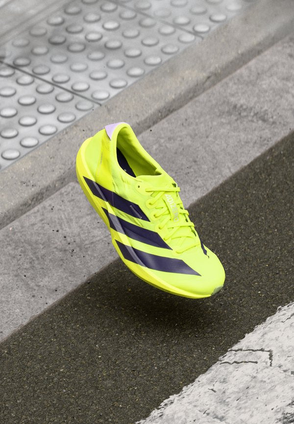 adidas Performance ADIZERO ADIOS 9 - Road running shoes - solar yellow/aurora plum/powder plum