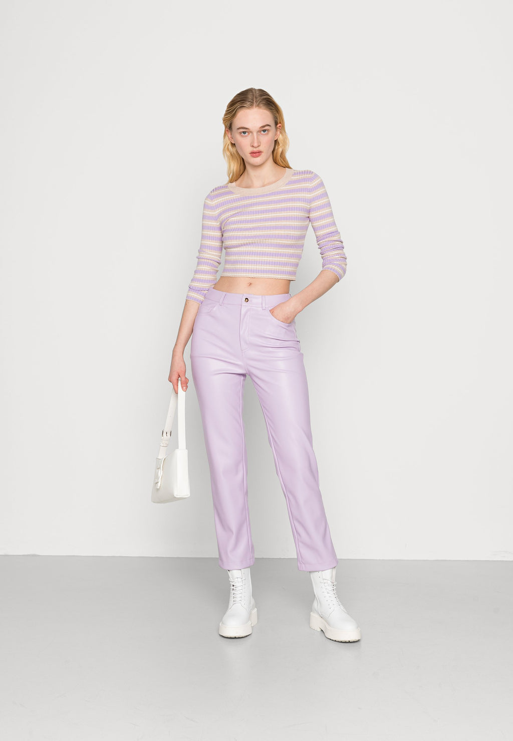 Never Fully Dressed LILAC PU TROUSER