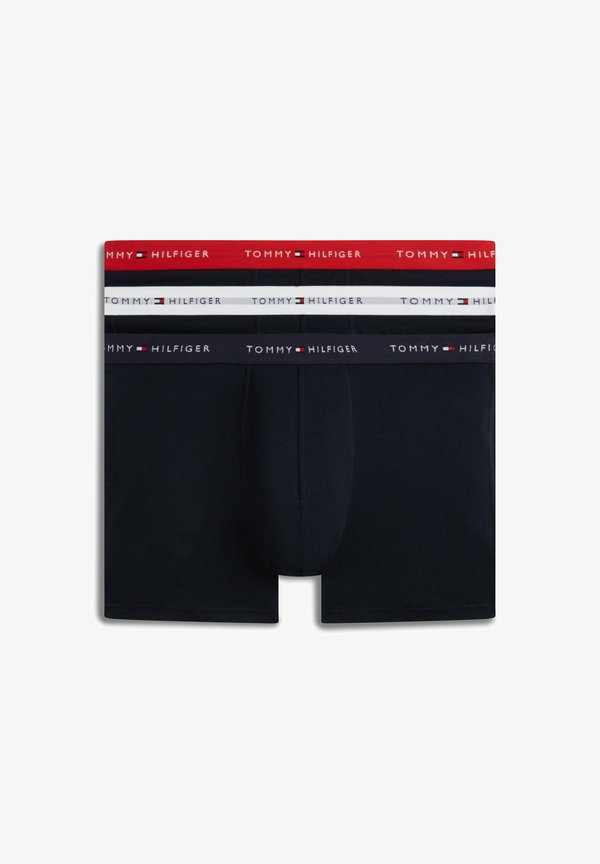Tommy Hilfiger TOMMY HILFIGER PLUS 3-PACK SIGNATURE LOGO WAISTBAND TRUNKS - Trunks - navy blue/red/white