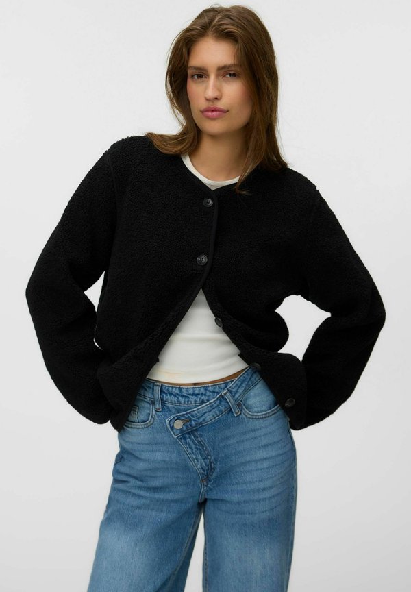 Vero Moda TEDDY JACKET VMKIMBERLY JACKET - Fleece jacket - black