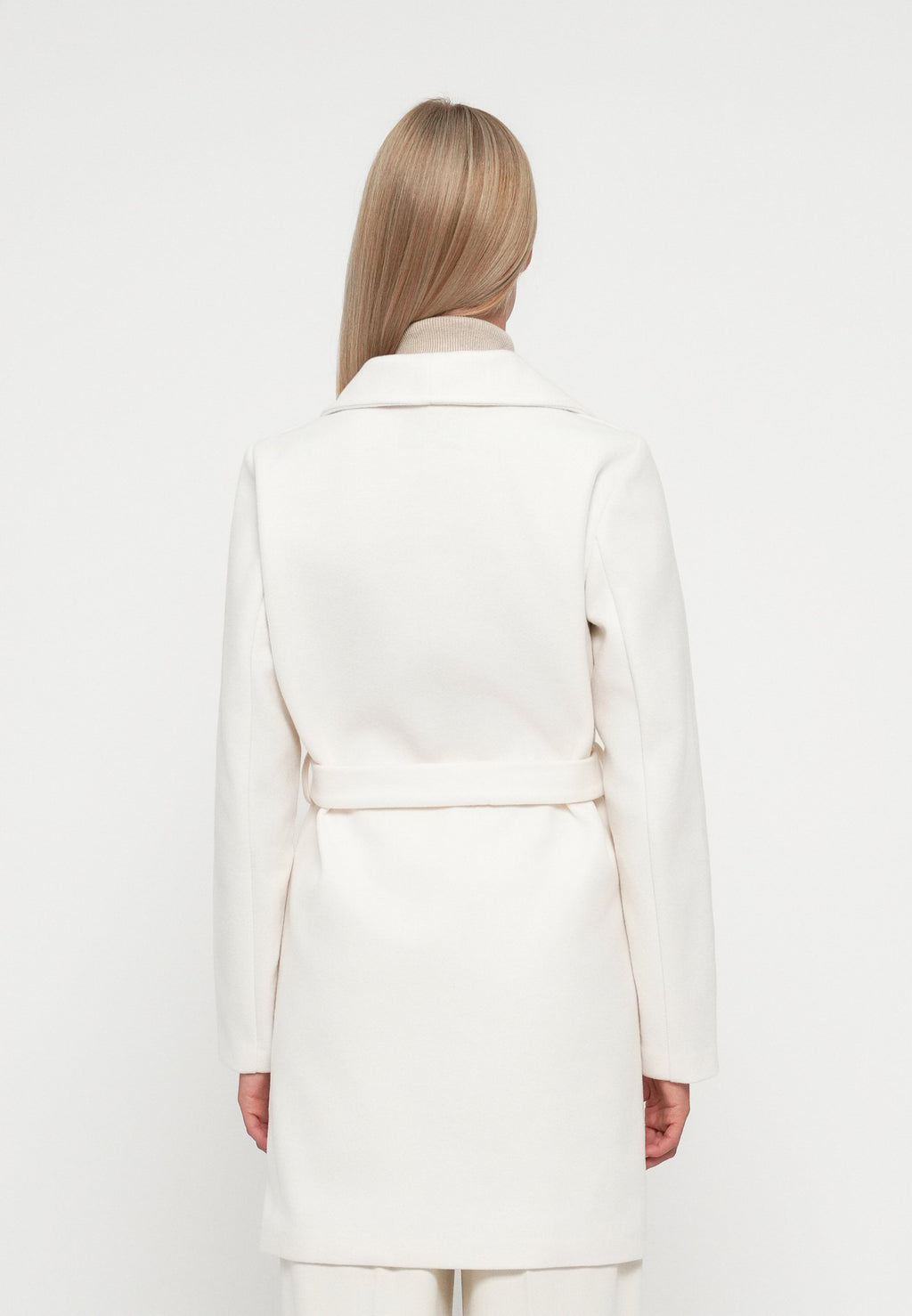 VILA VICOOLEY COLLAR BELT COAT