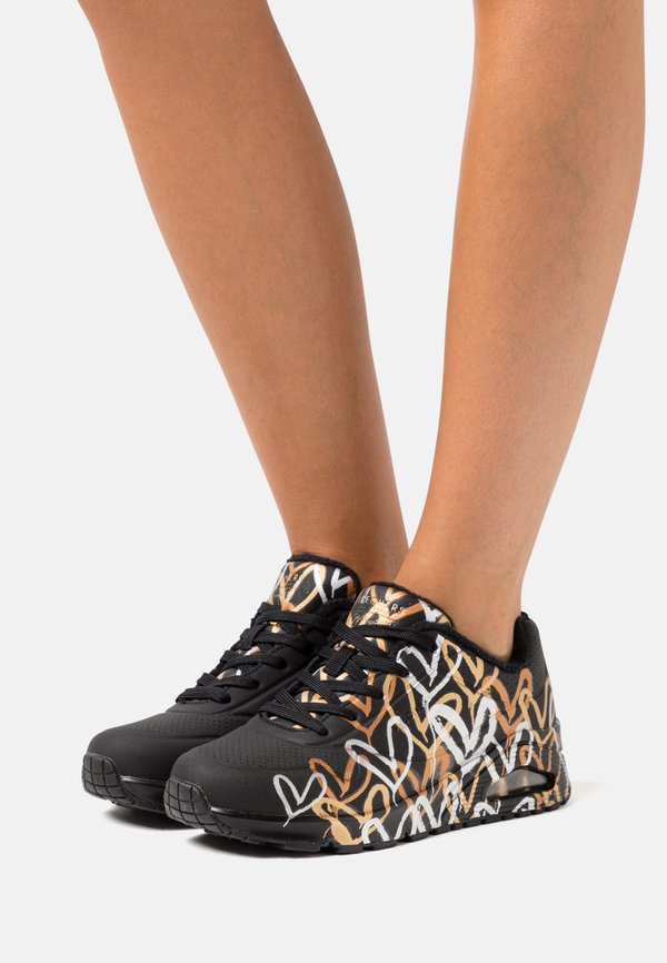 Skechers UNO - Trainers - black/multi-coloured metallic