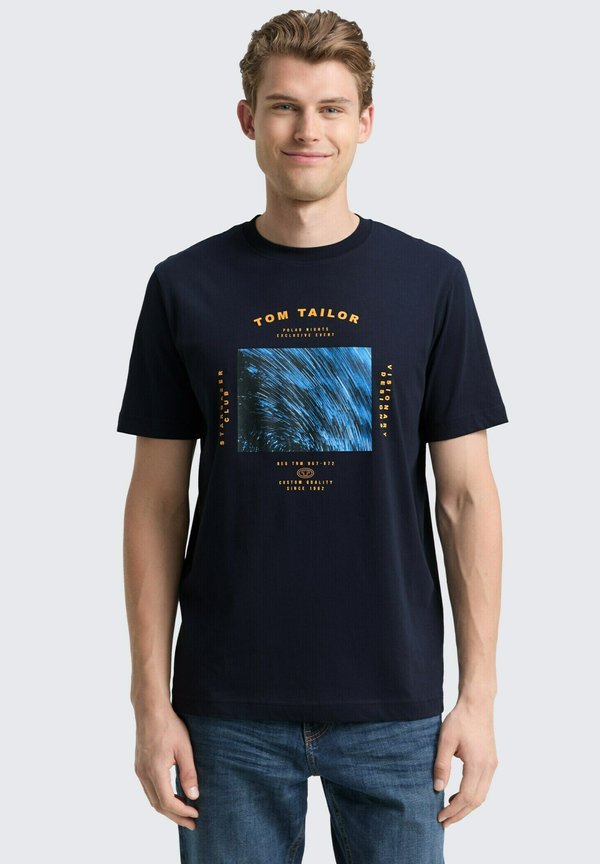 TOM TAILOR MIT PRINT - Print T-shirt - sky captain blue