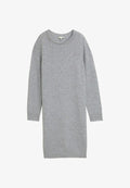 TOM TAILOR Jumper dress - medium silver grey melange