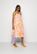 Glamorous Bloom EMPIRE LINE STRAPPY LOOSE SMOCK TIERED GATHERED MIDI DRESS