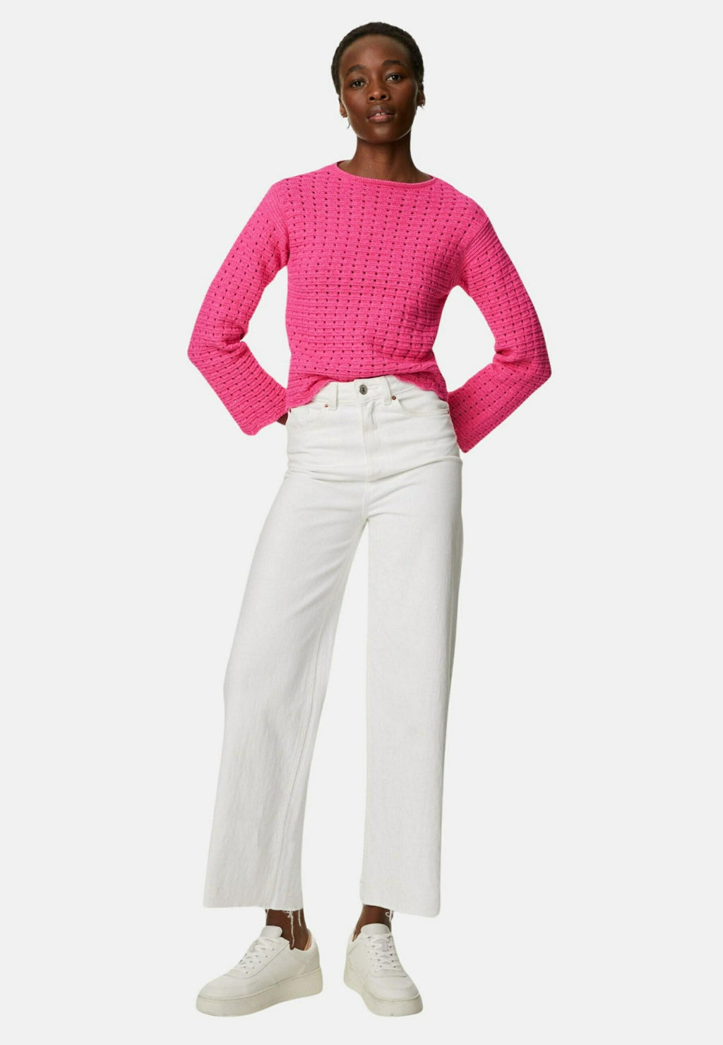 Marks & Spencer TEXTURED CREW NECK KNITTED