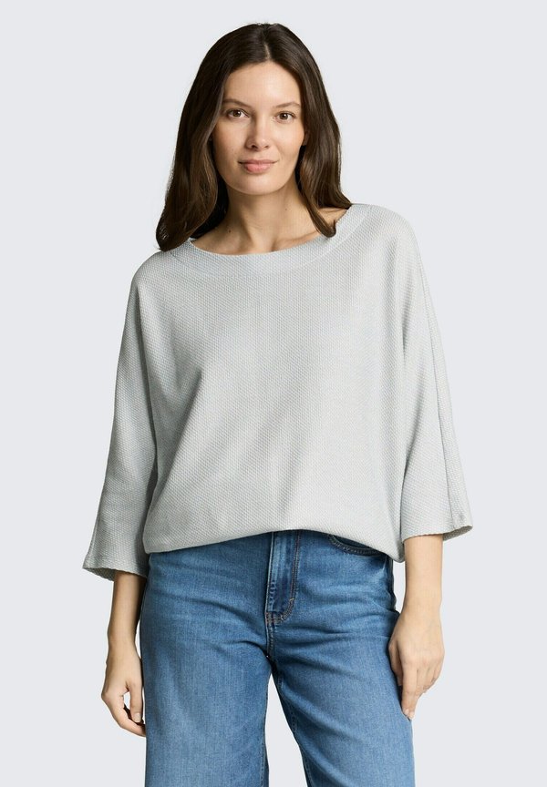 TOM TAILOR MIT FLEDERMAUSÄRMELN - Long sleeved top - soft dusty blue melange