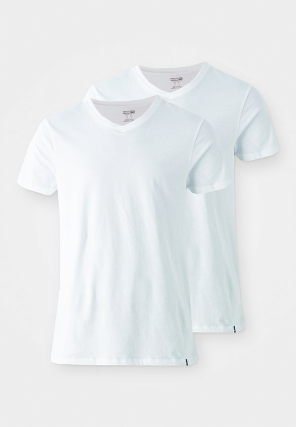 Puma EVERYDAY V NECK TEE 2 PACK - Undershirt - white