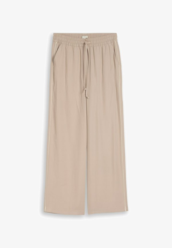 TOM TAILOR LOOSE WIDE FIT HOSE - Trousers - soft taupe grey