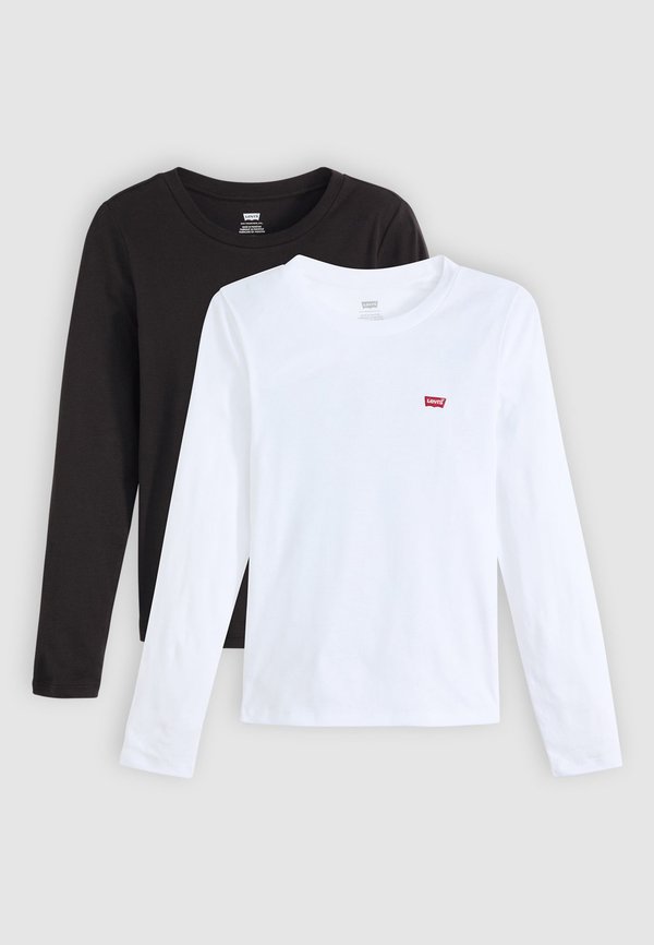Levi's® ESSENTIAL TEE 2 PACK - Long sleeved top - white/anthracite night