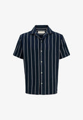 Jack & Jones JORCOBA STRIPE RESORT SHIRT SS SN - Shirt - Blue