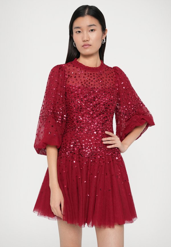 Needle & Thread SCALLOP ROUND NECK MICRO MINI DRESS