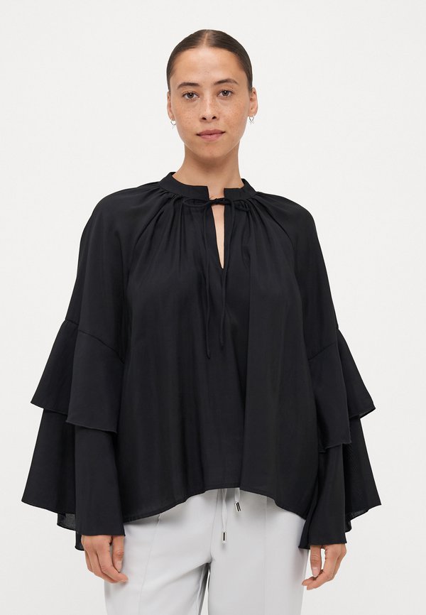 Vero Moda Petite VMCLARA FRILL DETAIL  - Blouse - black