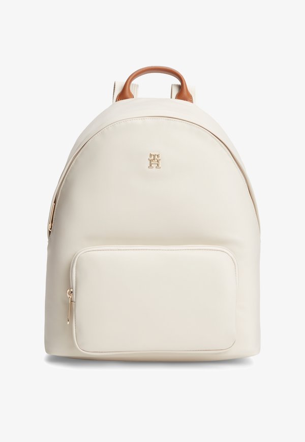 Tommy Hilfiger MONOGRAM DOME - Backpack - soft cream