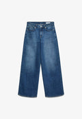 Vero Moda Wide-fit VMSANDIE-STRETCH Mid rise Wide Leg Fit - Relaxed fit jeans - medium blue denim