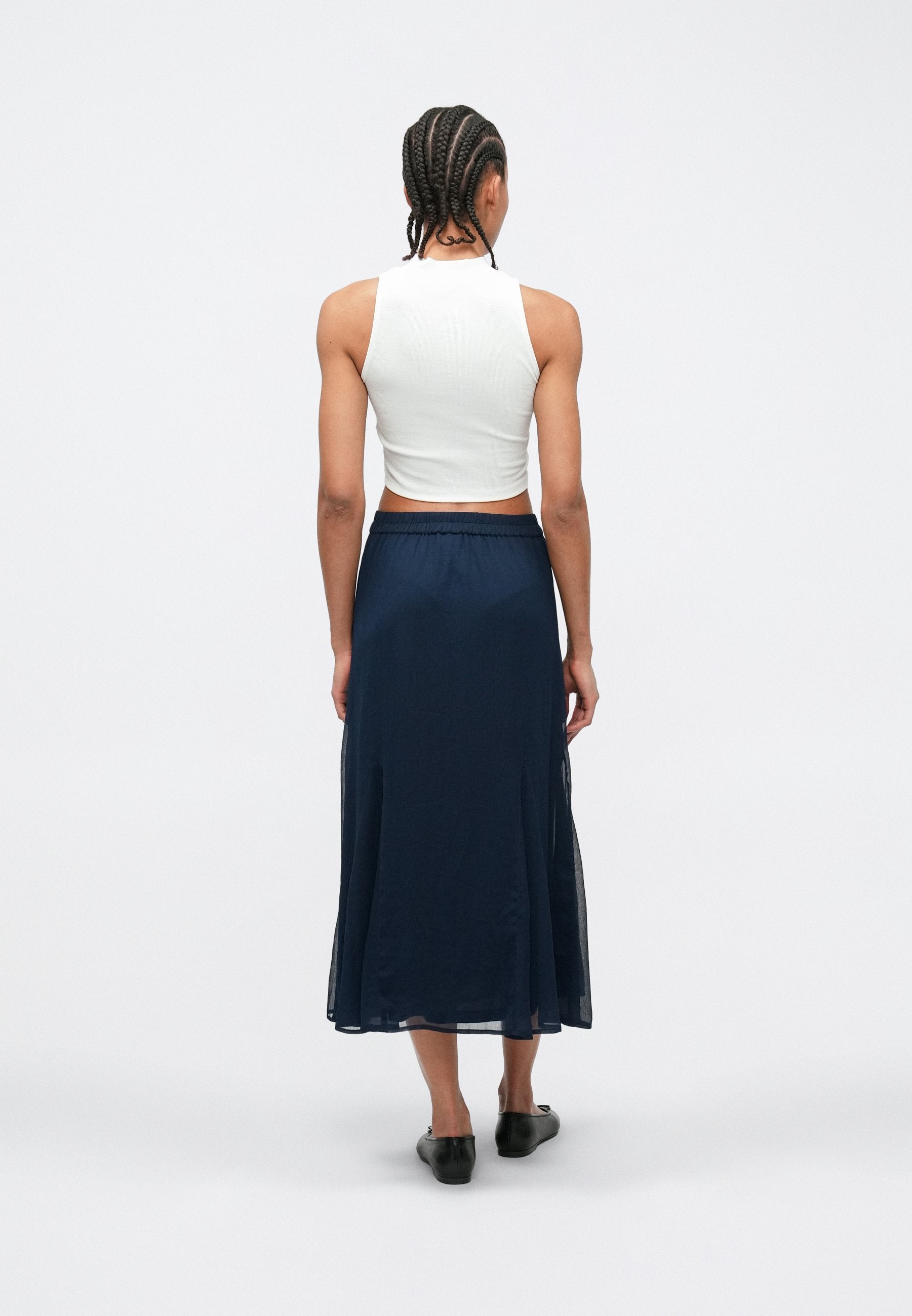 VILA VIFALIA HIGH WAIST MIDI SKIRT