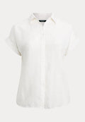 Lauren Ralph Lauren Woman RELAXED FIT LINEN SHORT SLEEVE SHIRT