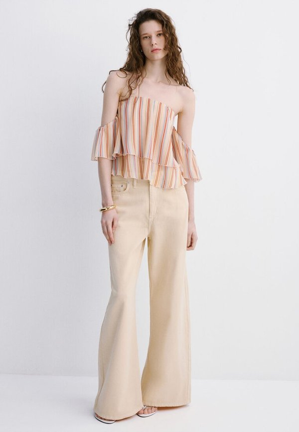 Mango ADULT - Blouse - beige red blue