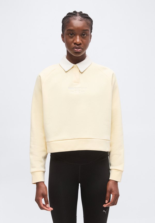 Puma PUMA CLASS RELAXED LONGSLEEVE POLO FL - Sweatshirt - buttercream