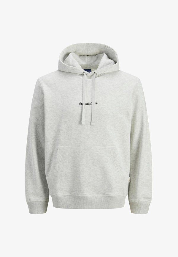 Jack & Jones JORNORREBRO EMB SWEAT HOOD PLS - Hoodie - white melange