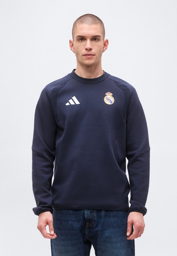 adidas Performance REAL MADRID TIRO TRAVEL CREW - Club wear - night navy