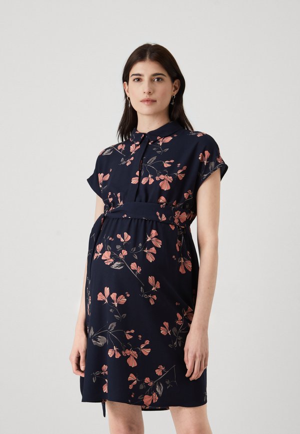Vero Moda Maternity VMMNEWHALLIE Maternity - Shirt dress - night sky