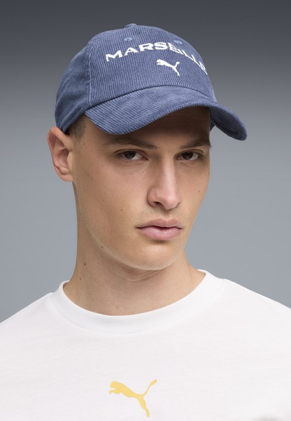 Puma OLYMPIQUE DE MARSEILLE FTBLCULTURE CORDUROY CAP UNISEX` - Cap - deep blue- white
