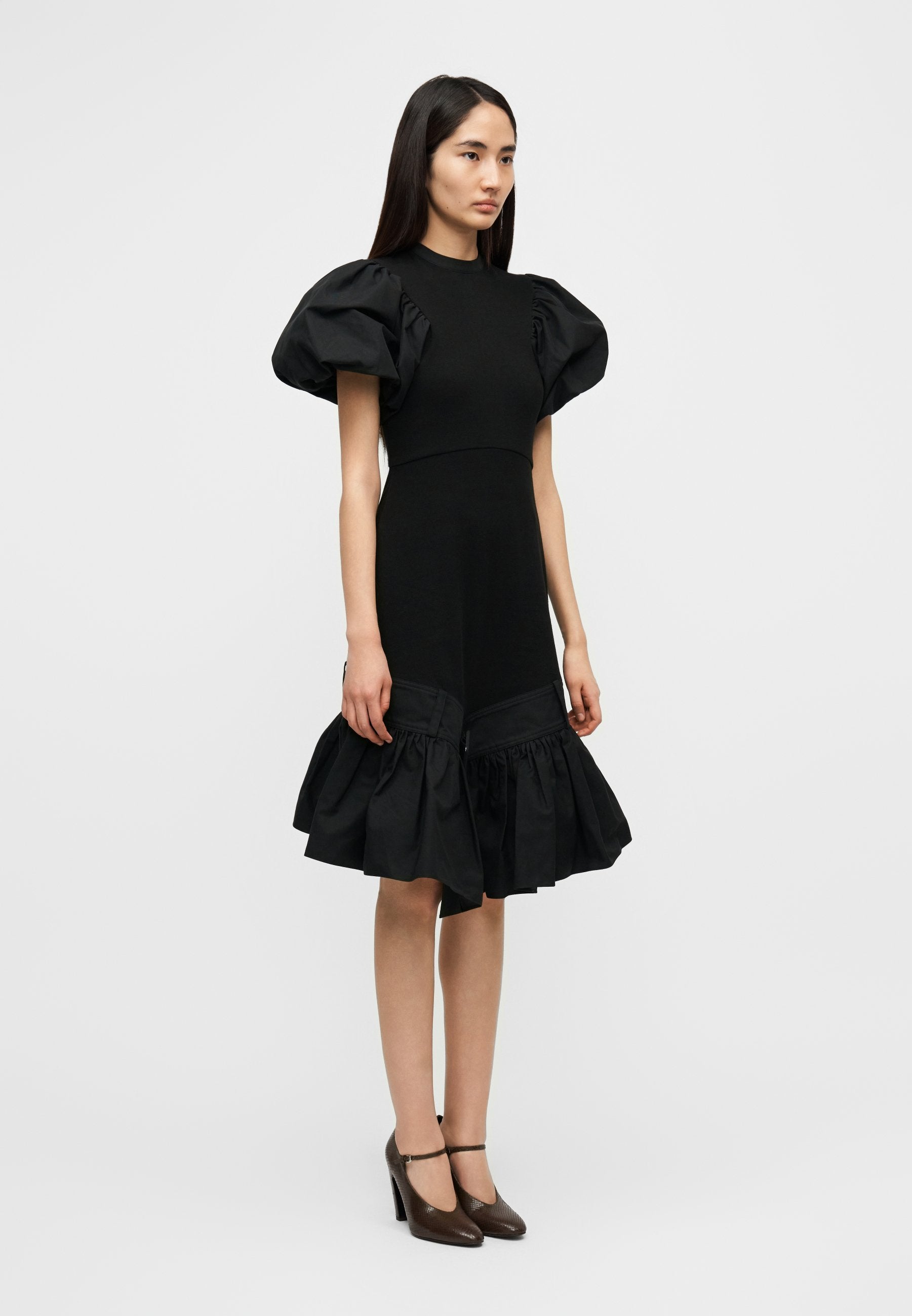 ROKH BELTED PUFF SLEEVE