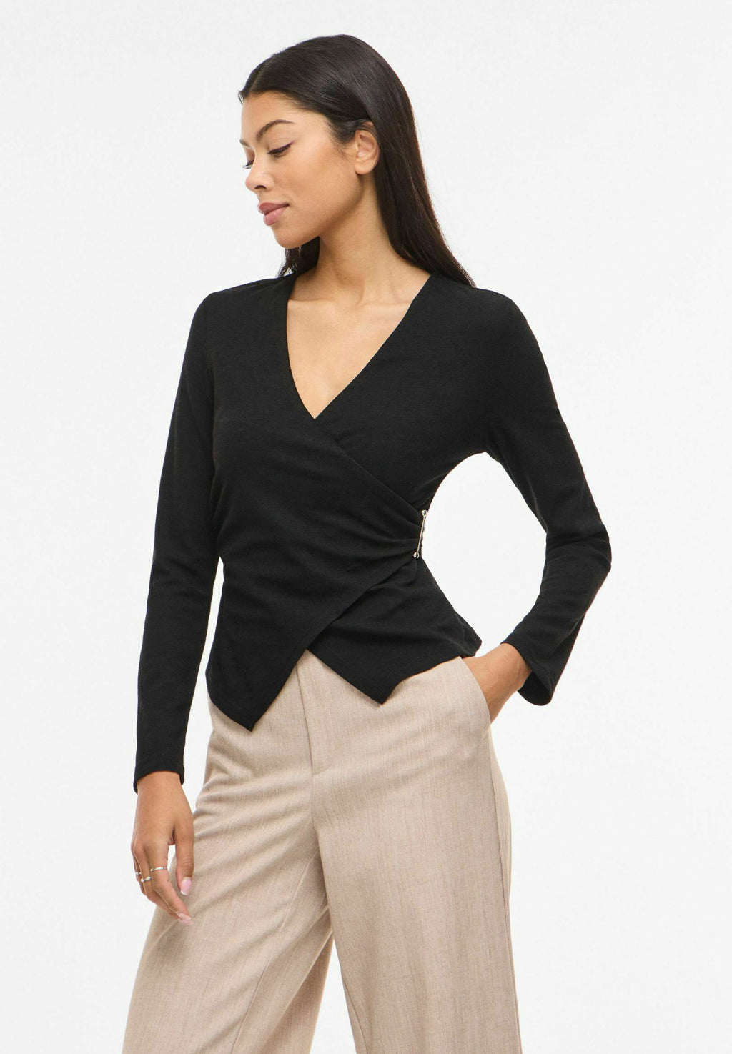 VILA Long Sleeved VIANNI V-neck