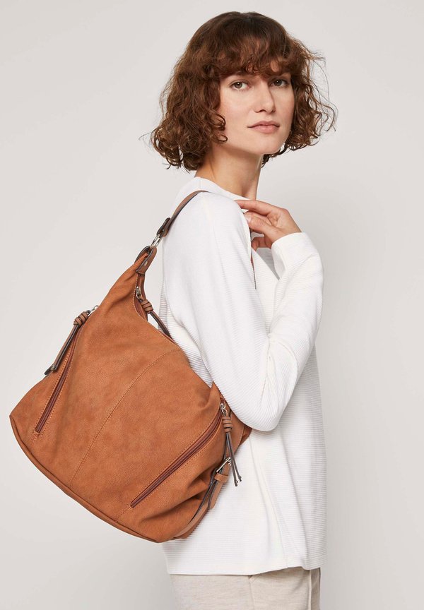 TOM TAILOR CAIA HOBO BAG MID ROSE - Handbag - cognac