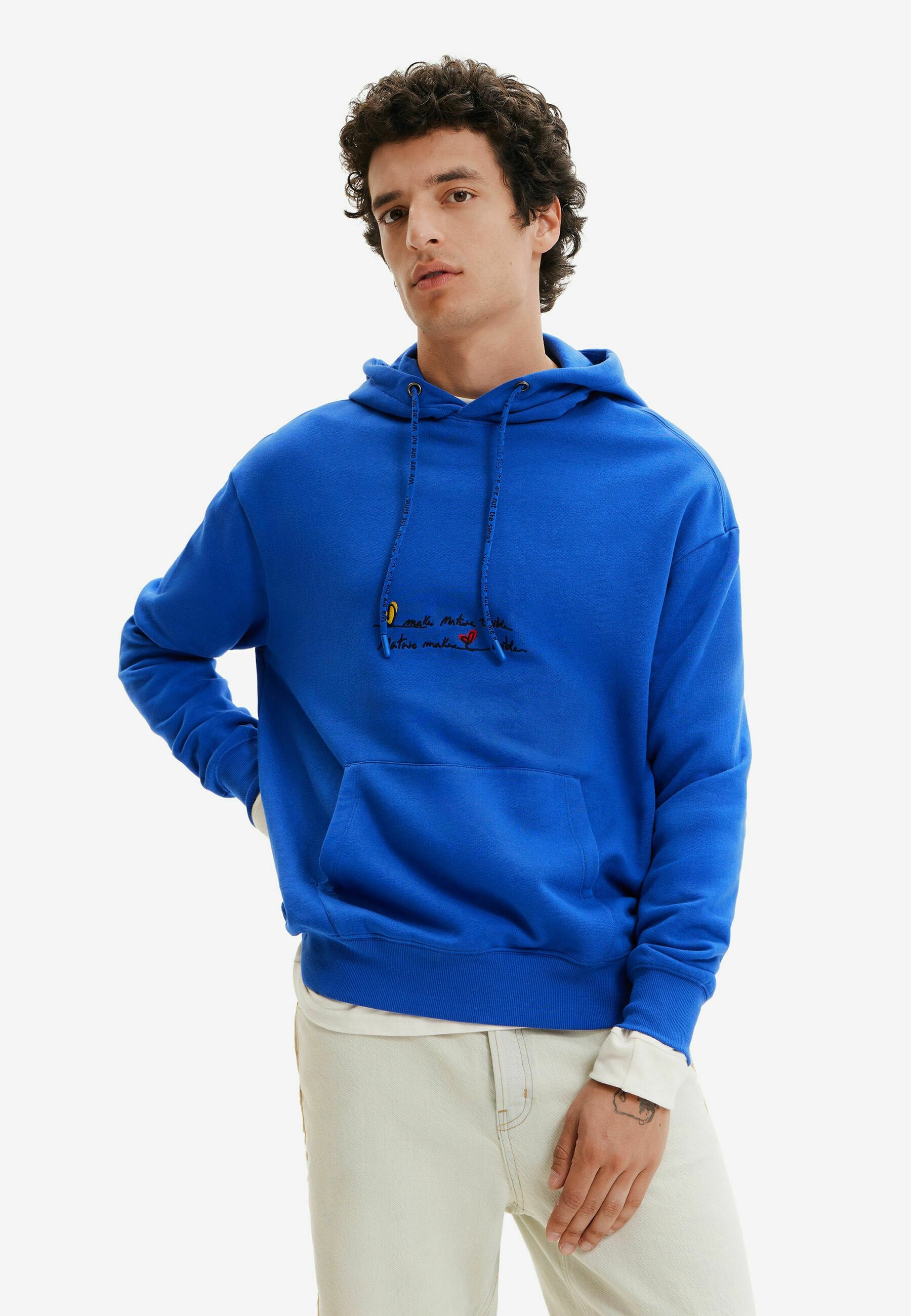 Desigual EMBROIDERED MESSAGE HOODIE