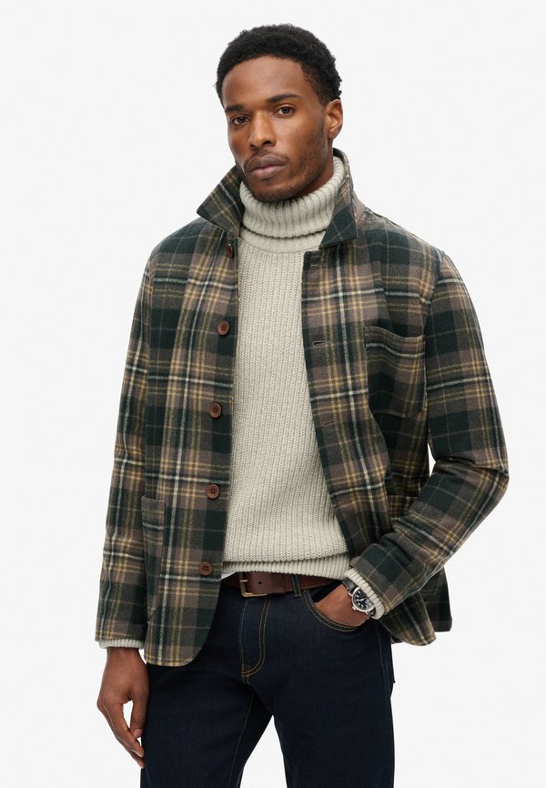 Superdry & Co MERCHANT TEXTURED  - Summer jacket - mono check