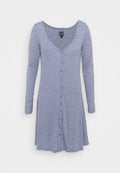 TRIBLEND BUTTON FRONT FLAIR DRESS - GAP - View 1